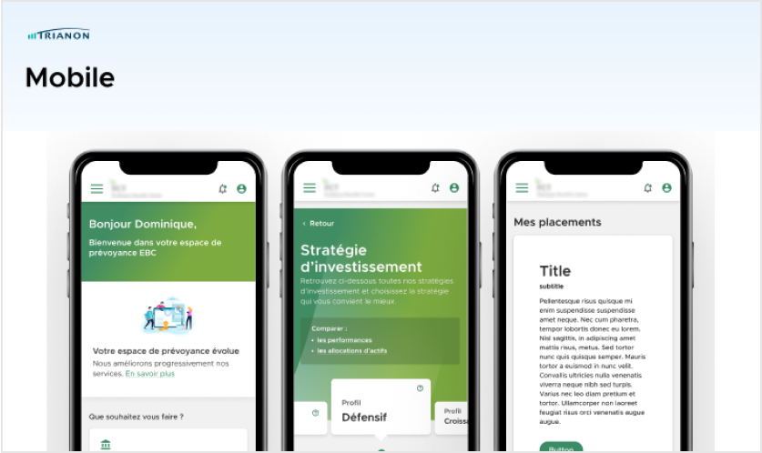 Maquettage d'écrans Mobile réalisé sur Figma
